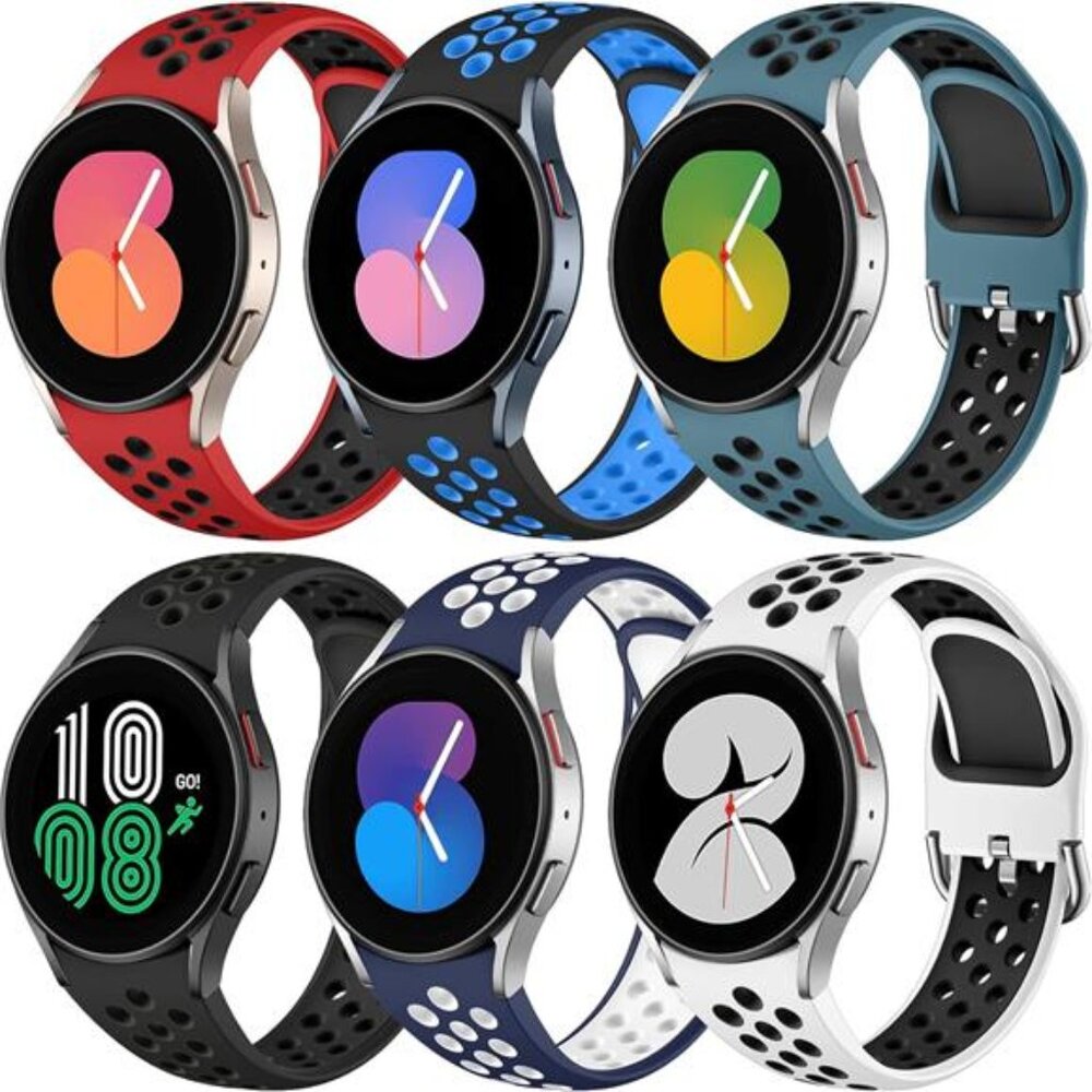 6 PACK No Gap Bands Only Compatible with Samsung Galaxy Watch 7/6/5/4 Band